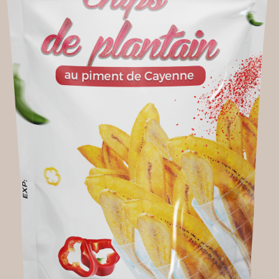 Chips de plantains épicés légers
