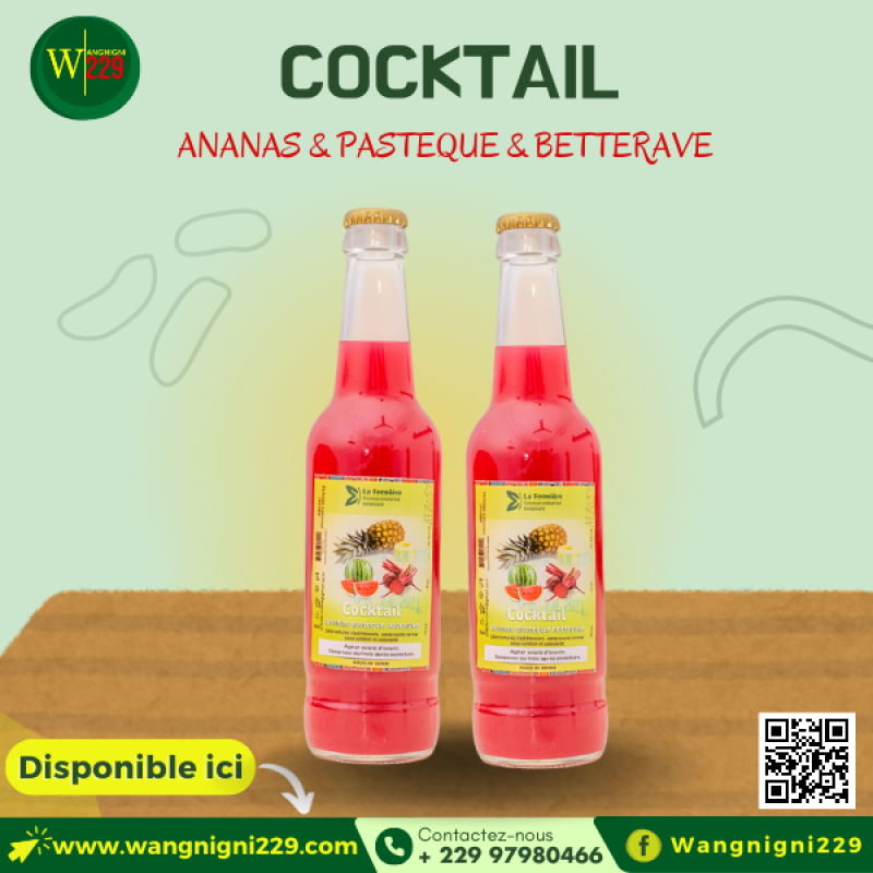 Cocktail Ananas, Pastèque et Betterave (Pack de 6)