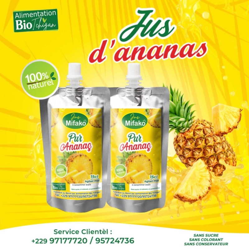 Pur ananas en Sachet alluminium