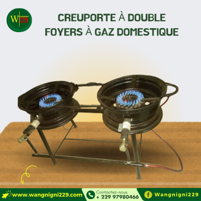 Creuporte à double foyer à gaz domestique